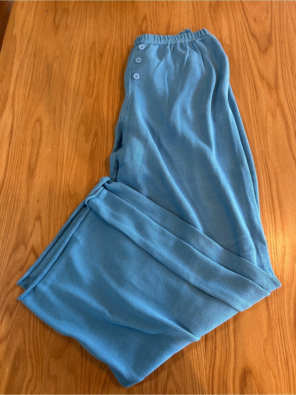 Daily Drills Beach Knit Resort Pants - Malibu Blue Size M/L NWOT